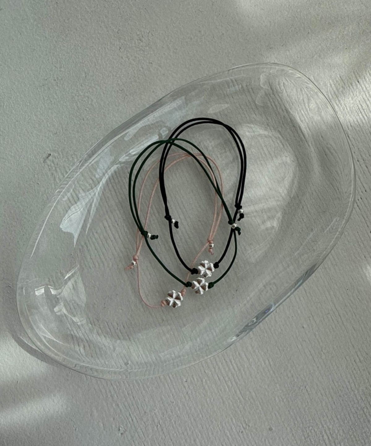 바라두(BARADU) 925 Clover string bracelet