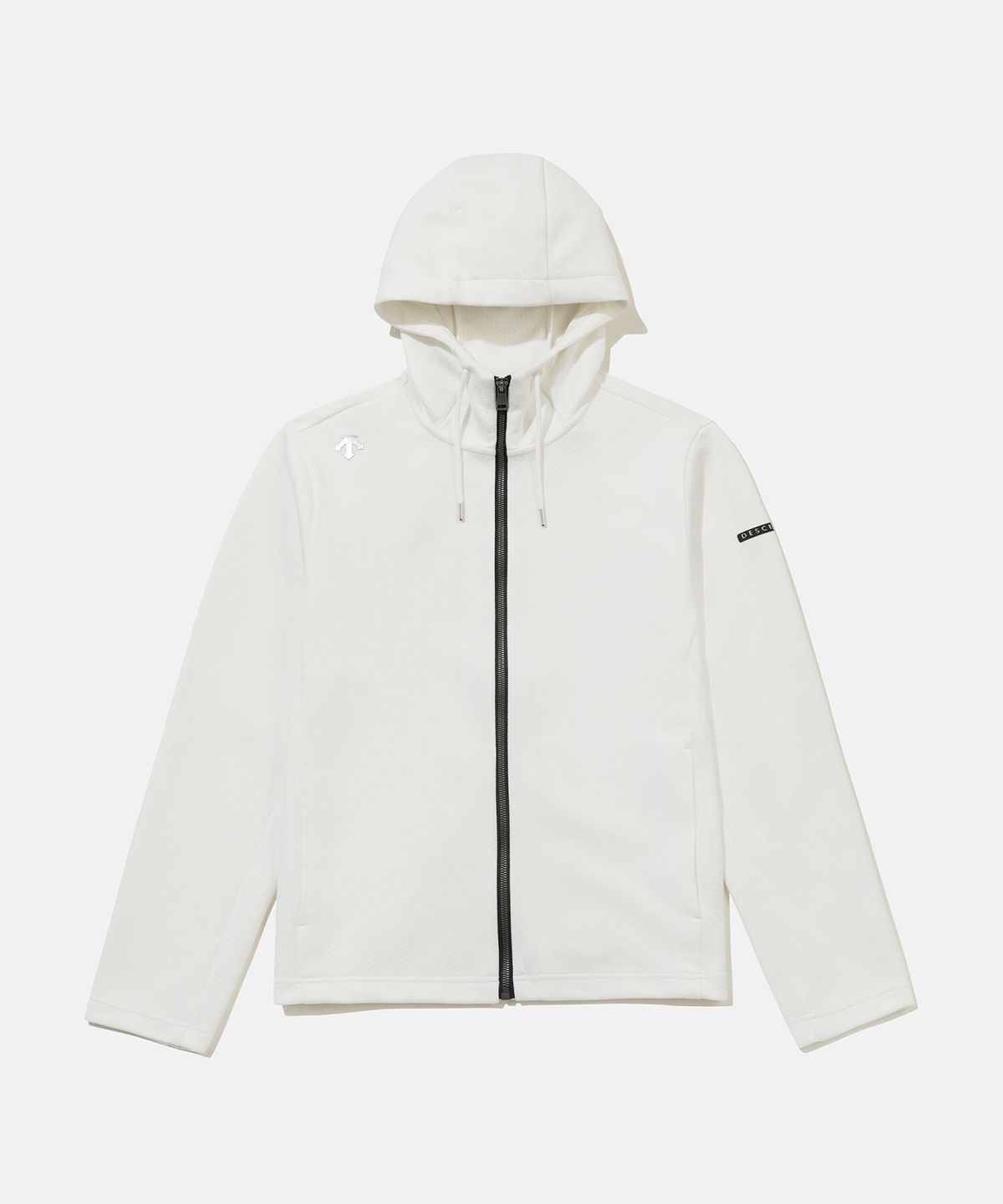 데상트(DESCENTE) 엔지니어드 후드 집업 자켓 화이트 SR121UFT13
