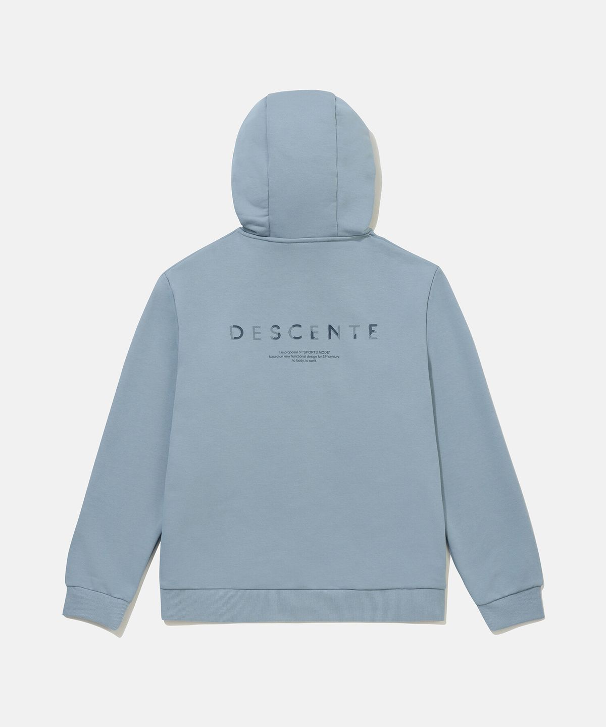 데상트(DESCENTE) 스포츠테리 오버핏 후드 집업 자켓 블루 SR123UFT11