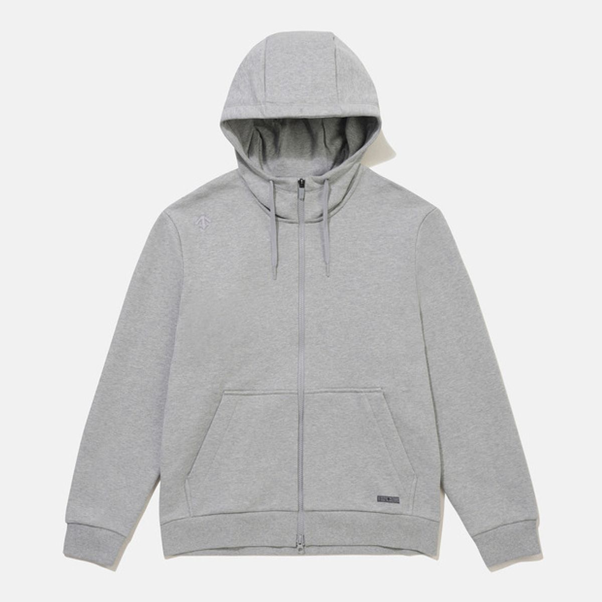 데상트(DESCENTE) 스포츠테리 오버핏 후드 집업 자켓 멜란지 그레이 SR123UFT11