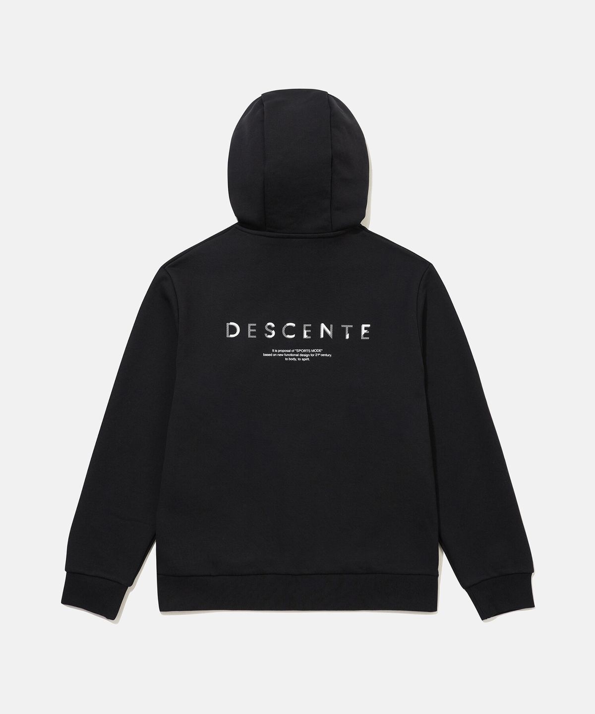 데상트(DESCENTE) 스포츠테리 오버핏 후드 집업 자켓 블랙 SR123UFT11
