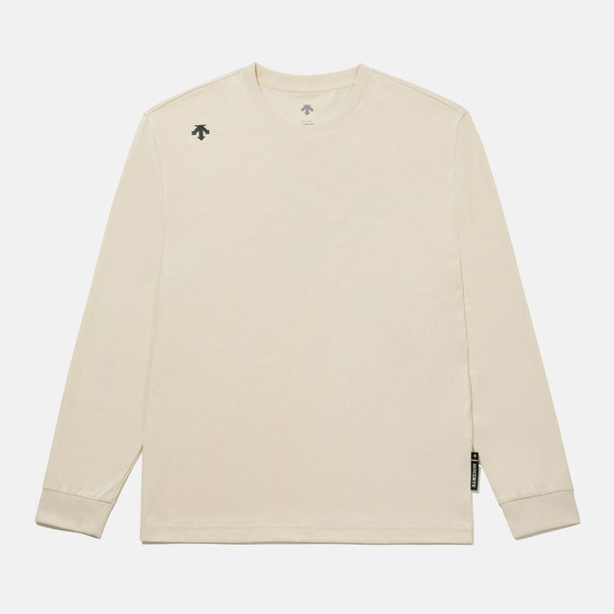 데상트(DESCENTE) 스피릿 백그래픽 긴팔 티셔츠 아이보리 SR123UTL13