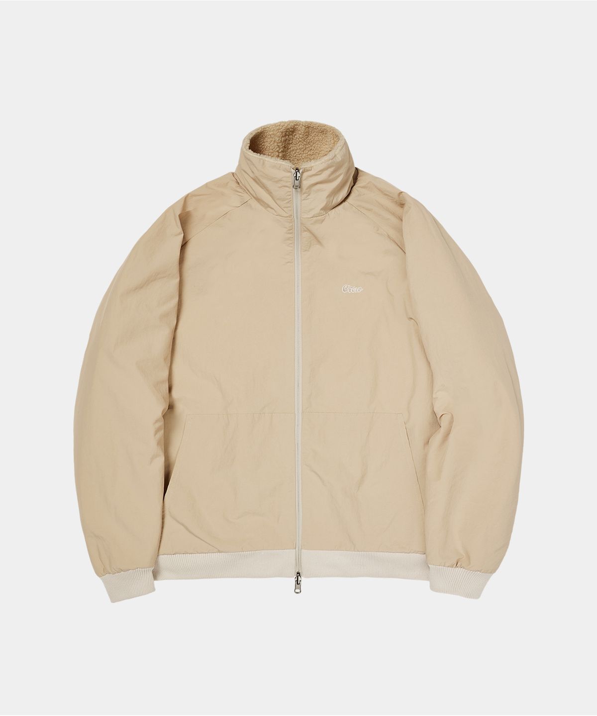크루멤버스온리(CREW MEMBERS ONLY) REVERSIBLE FLEECE JACKET BEIGE