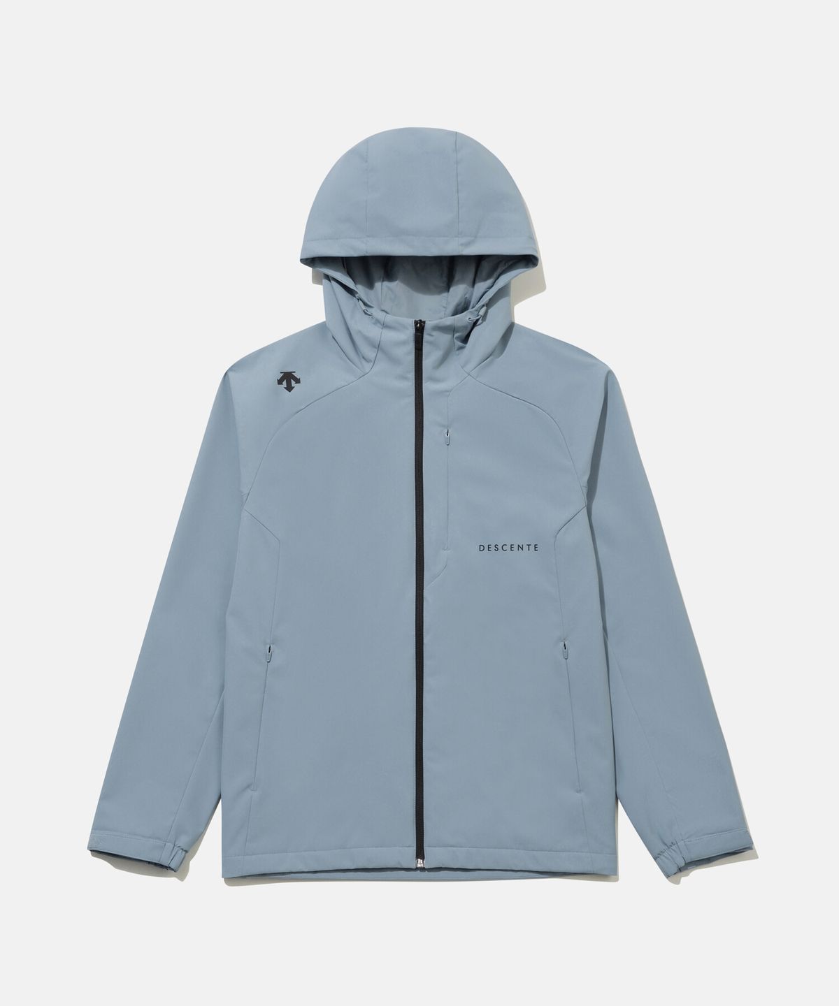 데상트(DESCENTE) 기모 안감 후드형 바람막이 블루 SR123UJK11