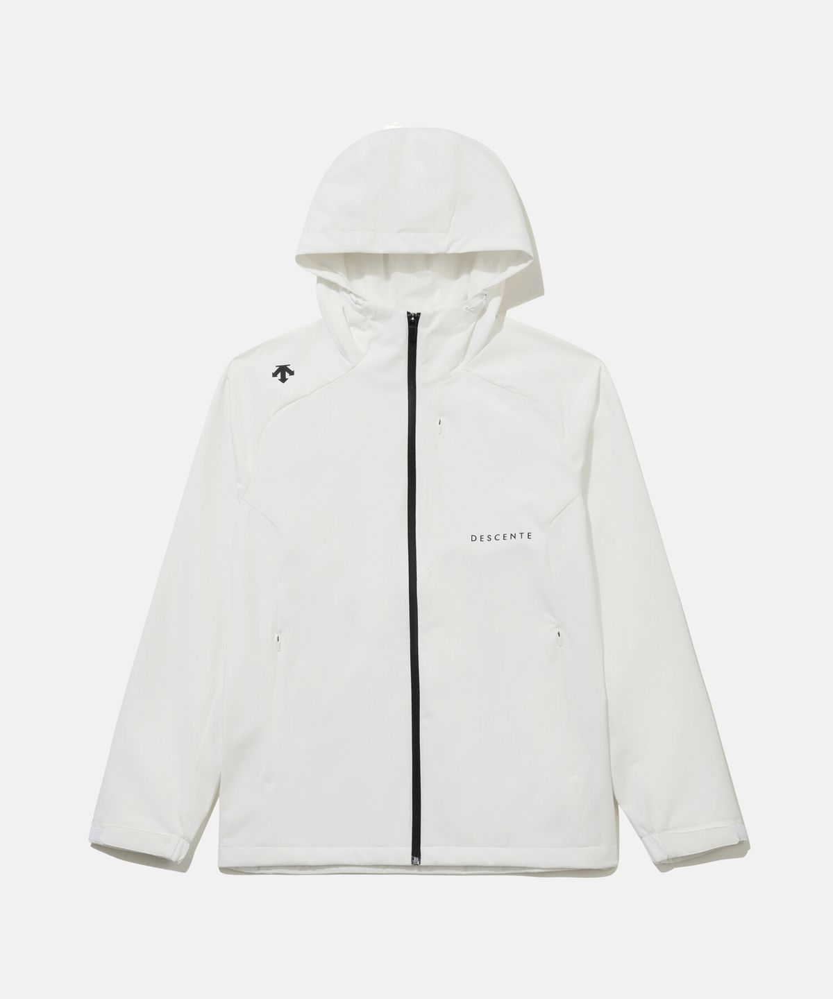 데상트(DESCENTE) 기모 안감 후드형 바람막이 화이트 SR123UJK11