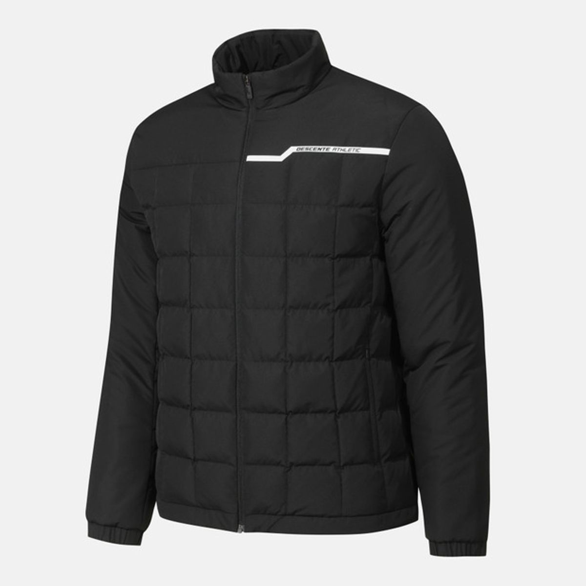 데상트(DESCENTE) 트레이닝 스탠드넥 패딩 자켓 블랙 SR121TPD11