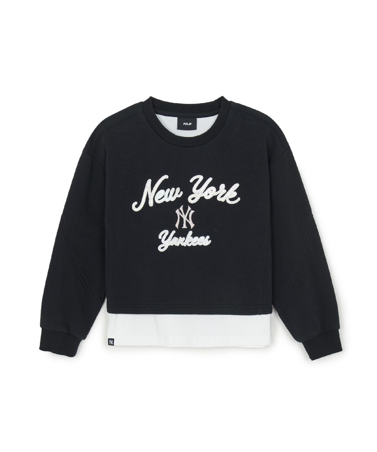 엠엘비 키즈(MLB KIDS) 스포티브 애슬레저  레이어드 맨투맨세트 (여아) NY (Black)