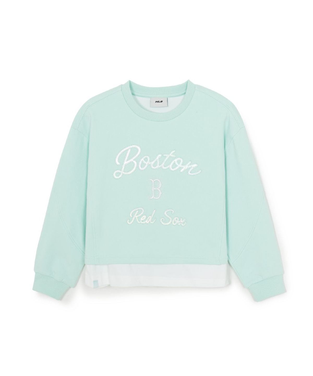 엠엘비 키즈(MLB KIDS) 스포티브 애슬레저  레이어드 맨투맨세트 (여아) BOS (L.Mint)