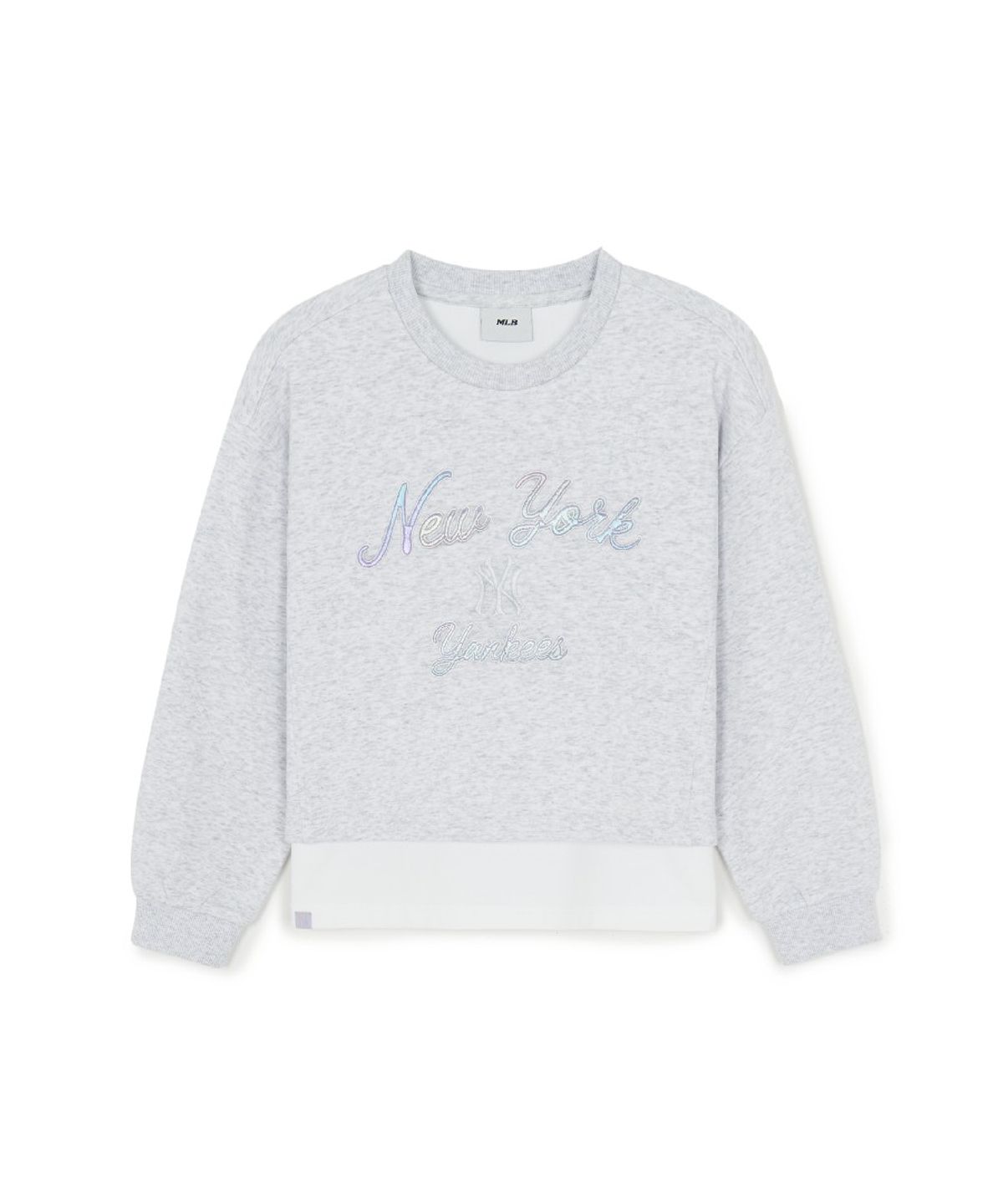 엠엘비 키즈(MLB KIDS) 스포티브 애슬레저 레이어드 맨투맨세트 (여아) NY (L.Melange Grey)