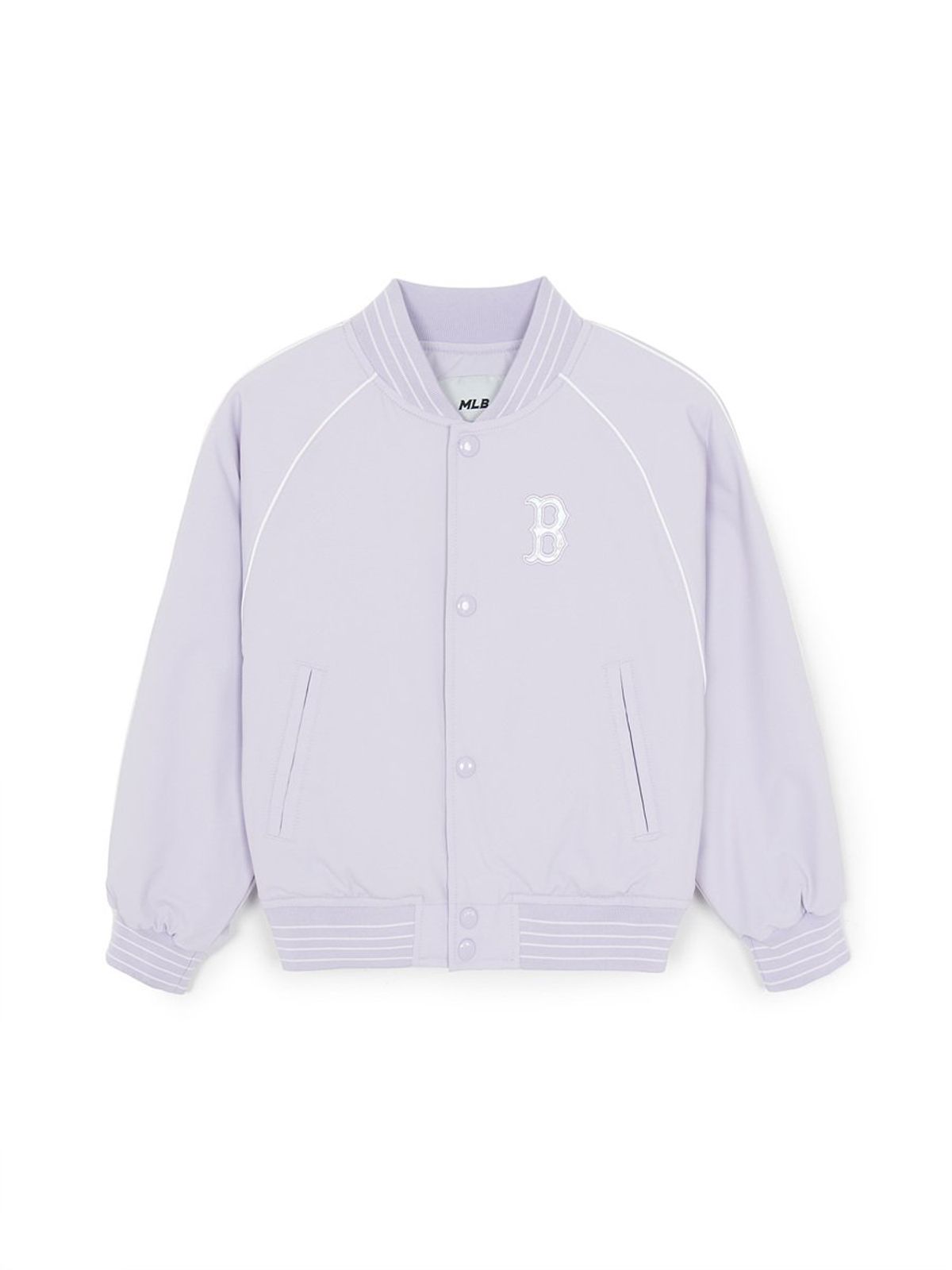 엠엘비 키즈(MLB KIDS) 걸스 나일론 크롭 패딩 점퍼 BOS (Lavender)