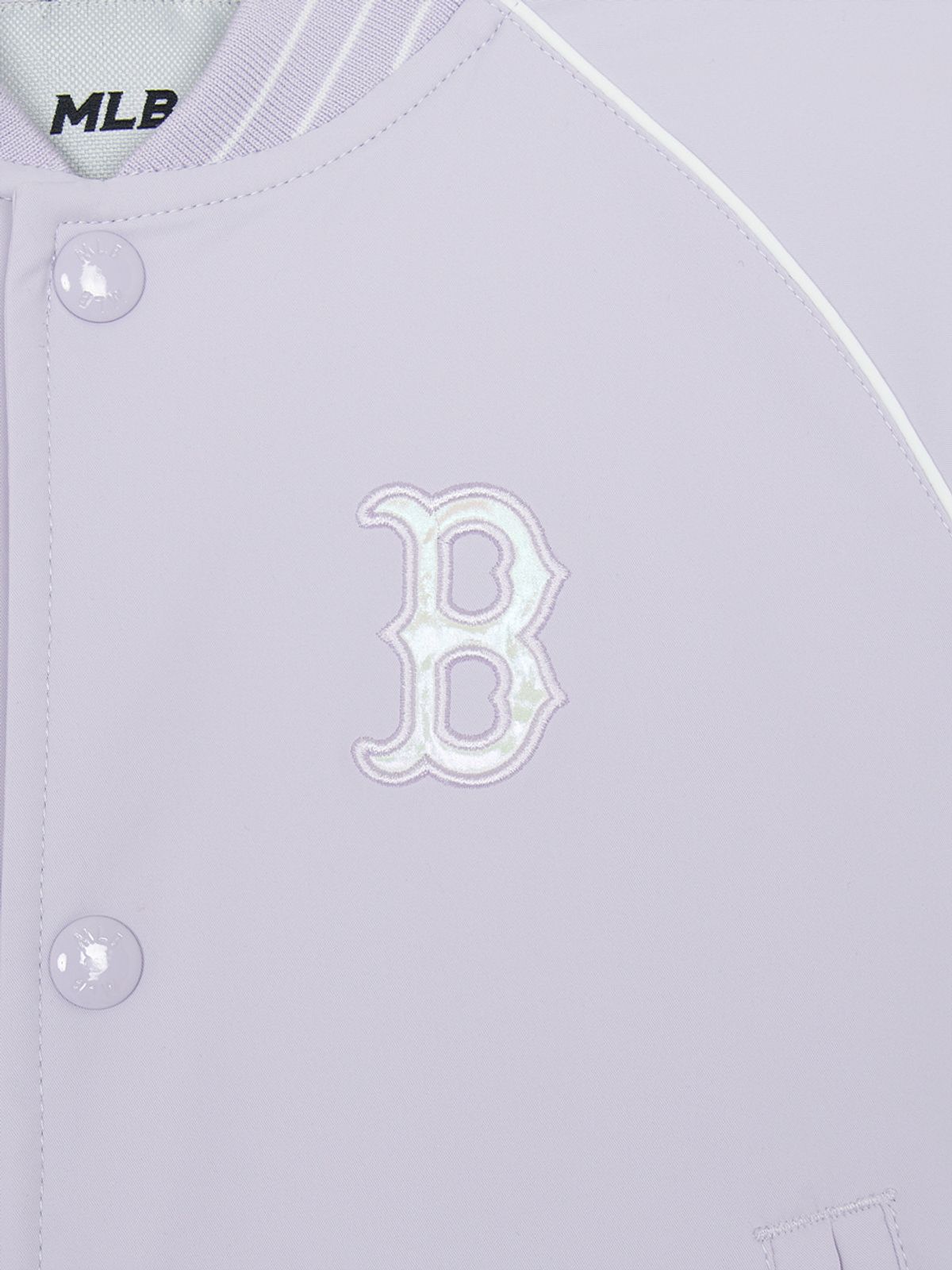 엠엘비 키즈(MLB KIDS) 걸스 나일론 크롭 패딩 점퍼 BOS (Lavender)