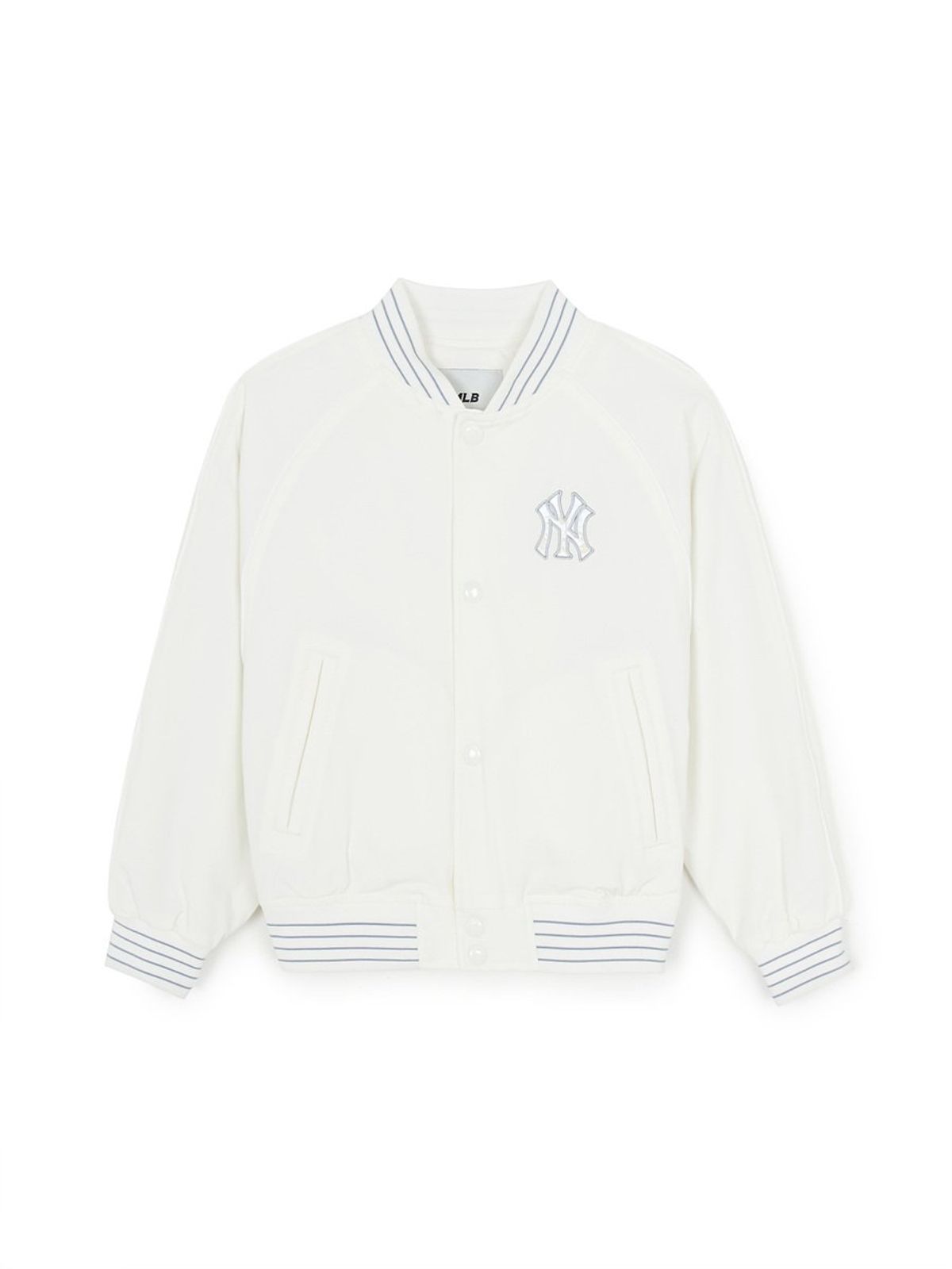 엠엘비 키즈(MLB KIDS) 걸스 나일론 크롭 패딩 점퍼 NY (Ivory)