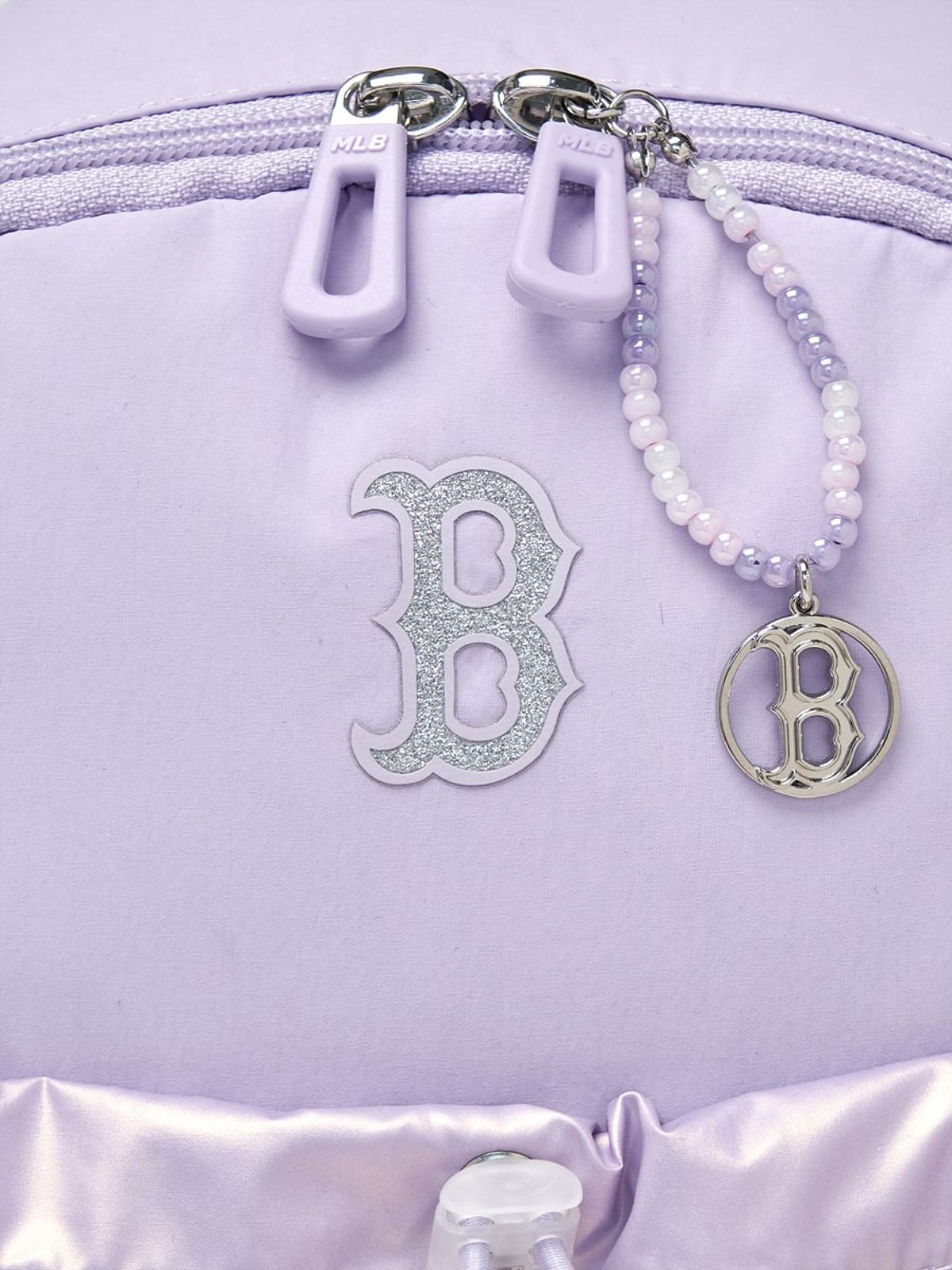 엠엘비 키즈(MLB KIDS) 글로시 스트링 백팩 BOS (Lavender)