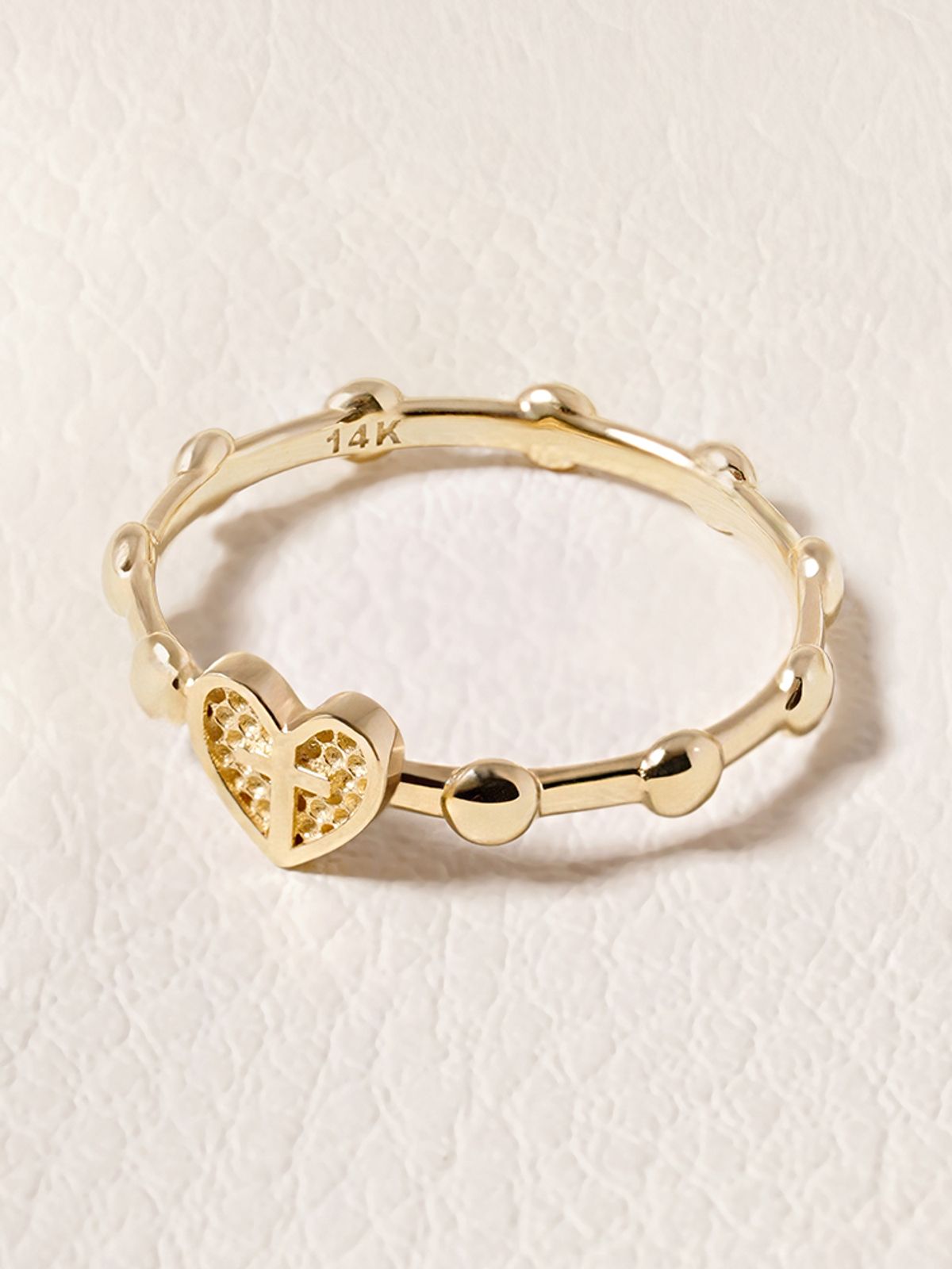 미니멀피어싱(MINIMALPIERCING) 14K 18K 프레이 하트 반지
