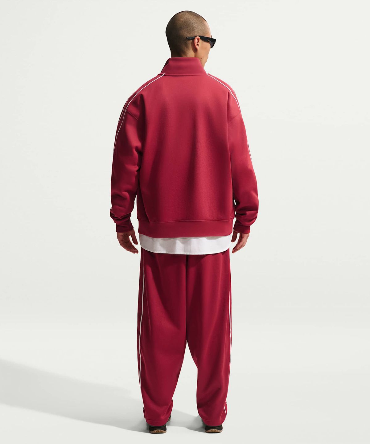 나이키(NIKE) 스포츠웨어 클럽 오버사이즈 니트 트랙 재킷 M - 팀 크림슨:화이트:팀 크림슨:화이트 / HV1418-613