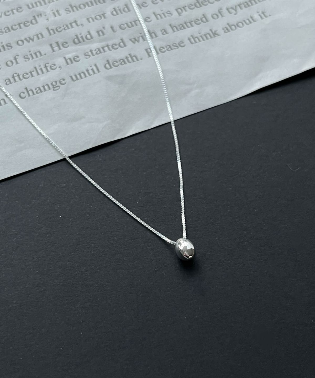 바라두(BARADU) 925 Oval pond necklace