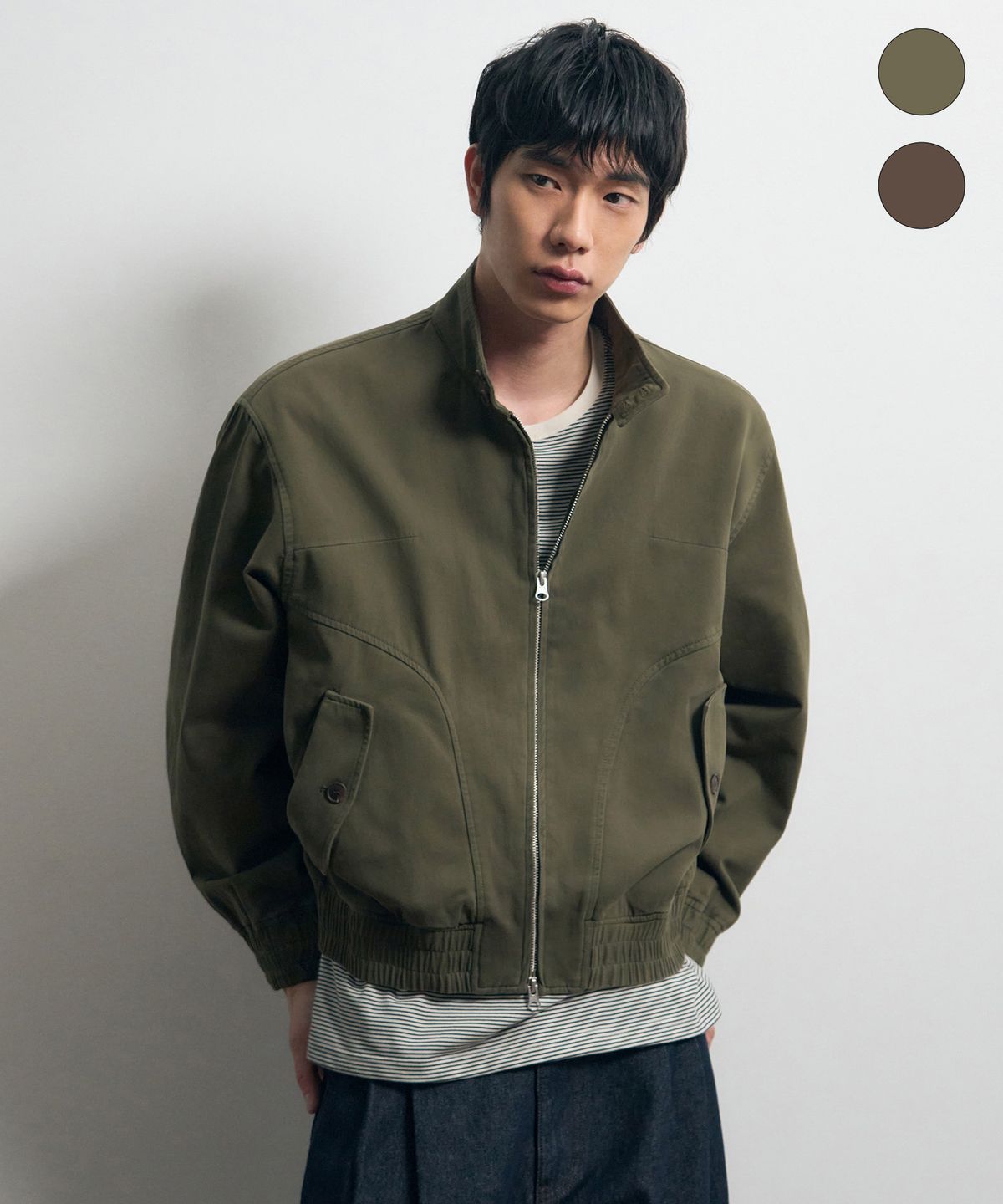 아워데이즈(OURDAYZ) 코모 패널 해링턴 자켓 [2COLORS]