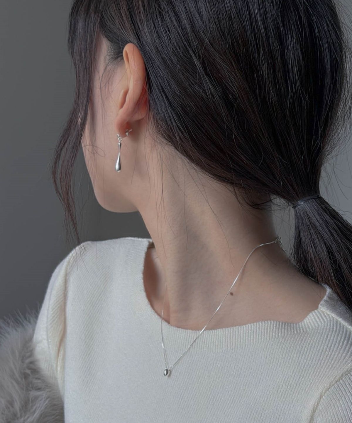 바라두(BARADU) 925 Drop low earrings