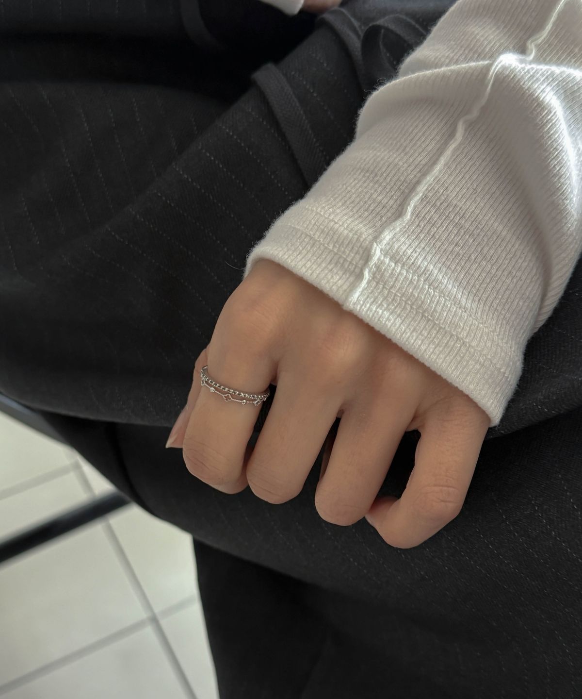바라두(BARADU) 925 Clover thin ring