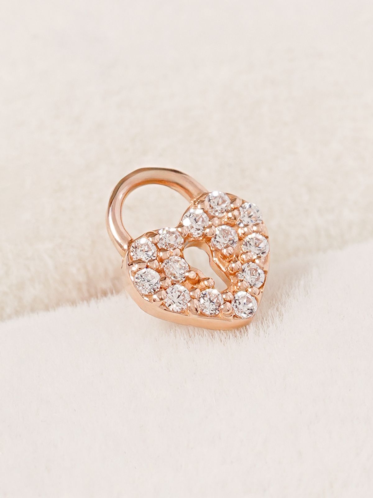 미니멀피어싱(MINIMALPIERCING) 14K 18K 하트 러브락 피어싱