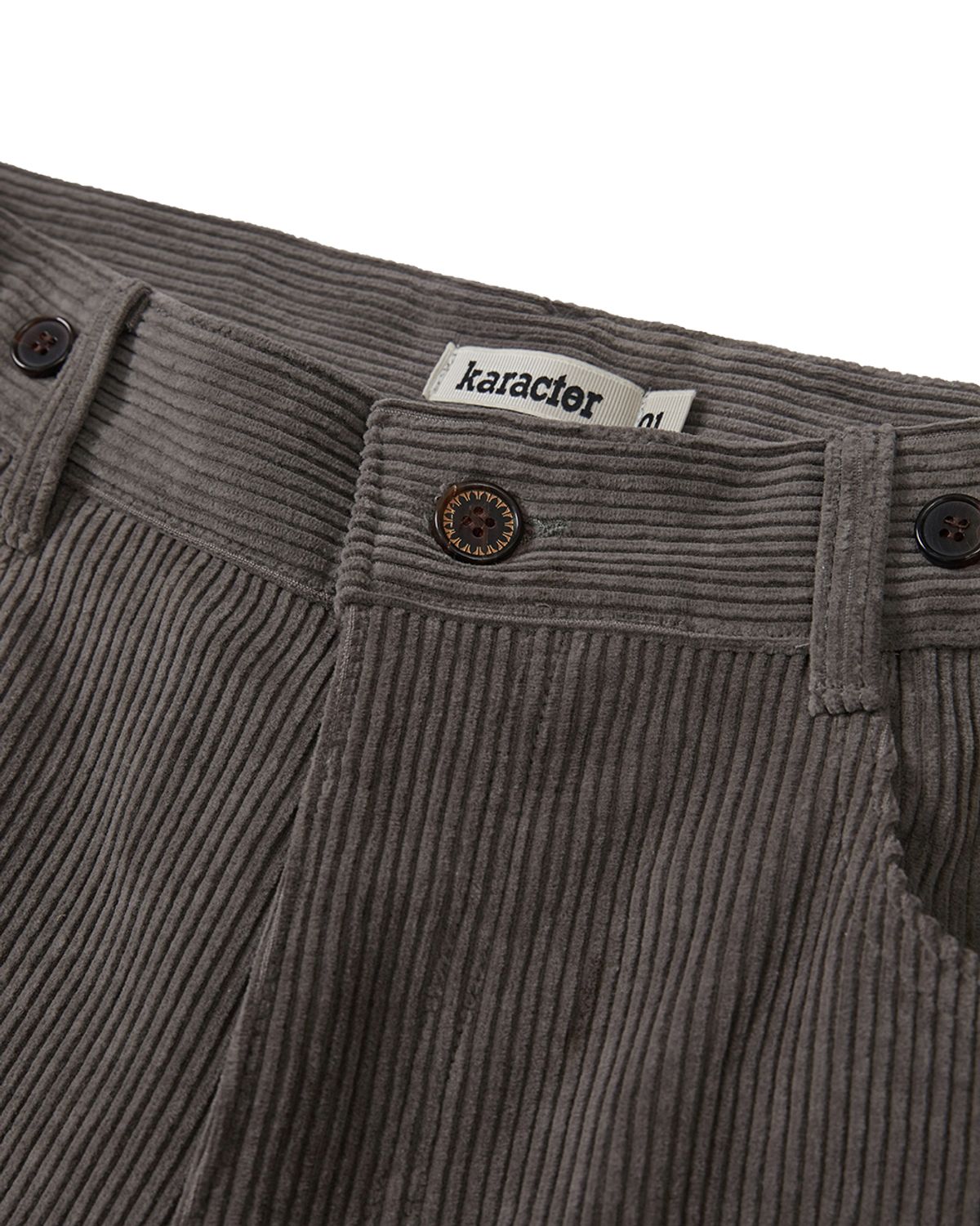 카락터(KARACTOR) Wonky corduroy pants / Dusty gray