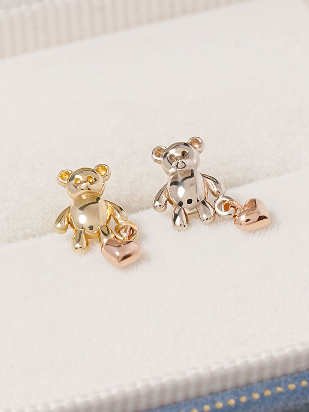 미니멀피어싱(MINIMALPIERCING) 14K 18K 러브하트 베어 피어싱