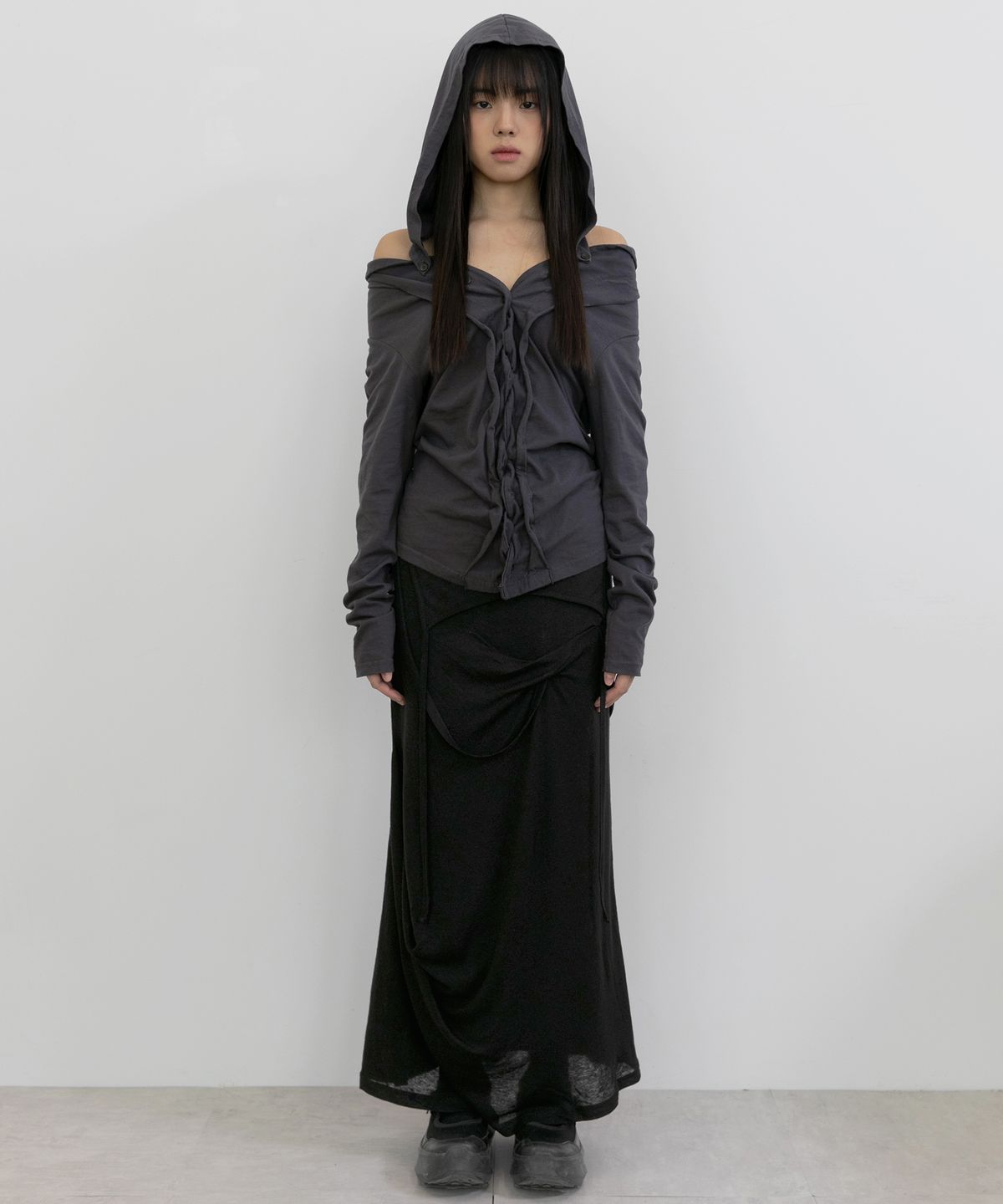 플레어업(FLAREUP) Braided Cardigan (FL-106_Charcoal)