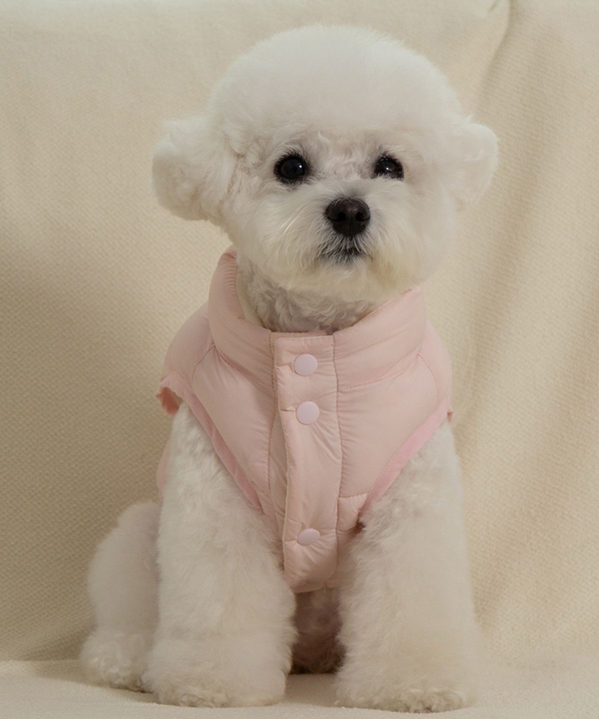 베일리(BAILEY) 강아지 패딩 하네스옷 스노우팝 슈거핑크