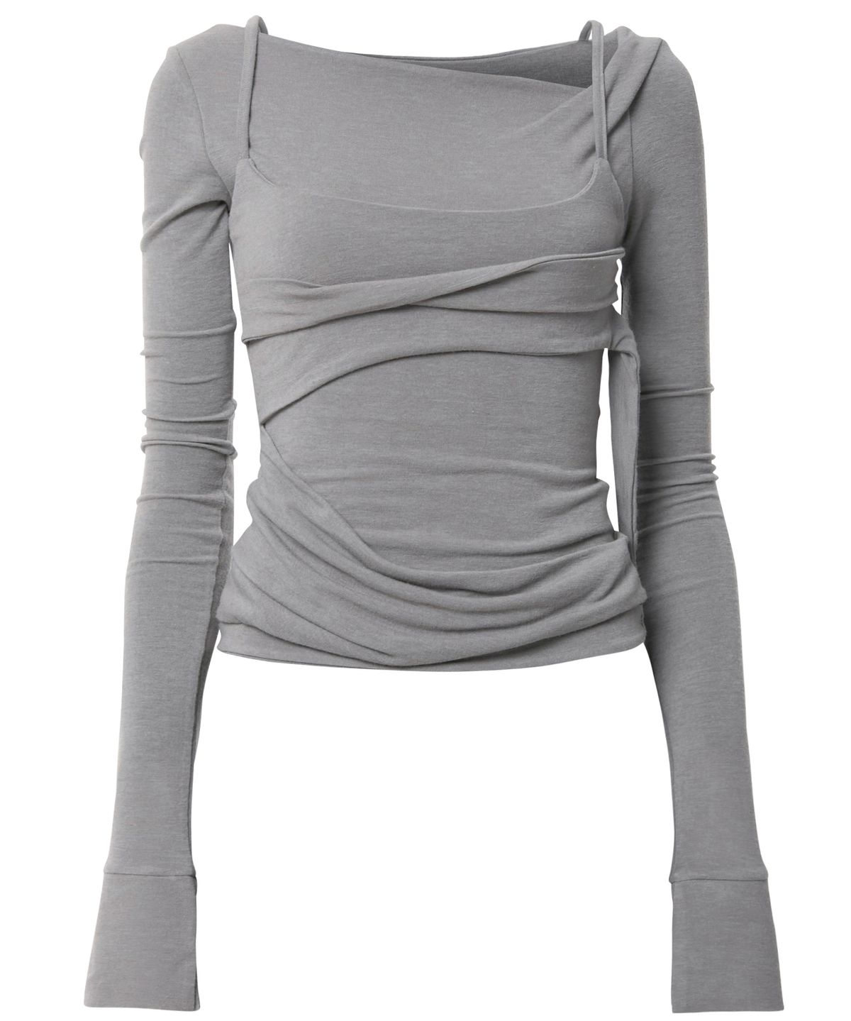 플레어업(FLAREUP) Layered Bustier Long Sleeve (FL-105_Gray)