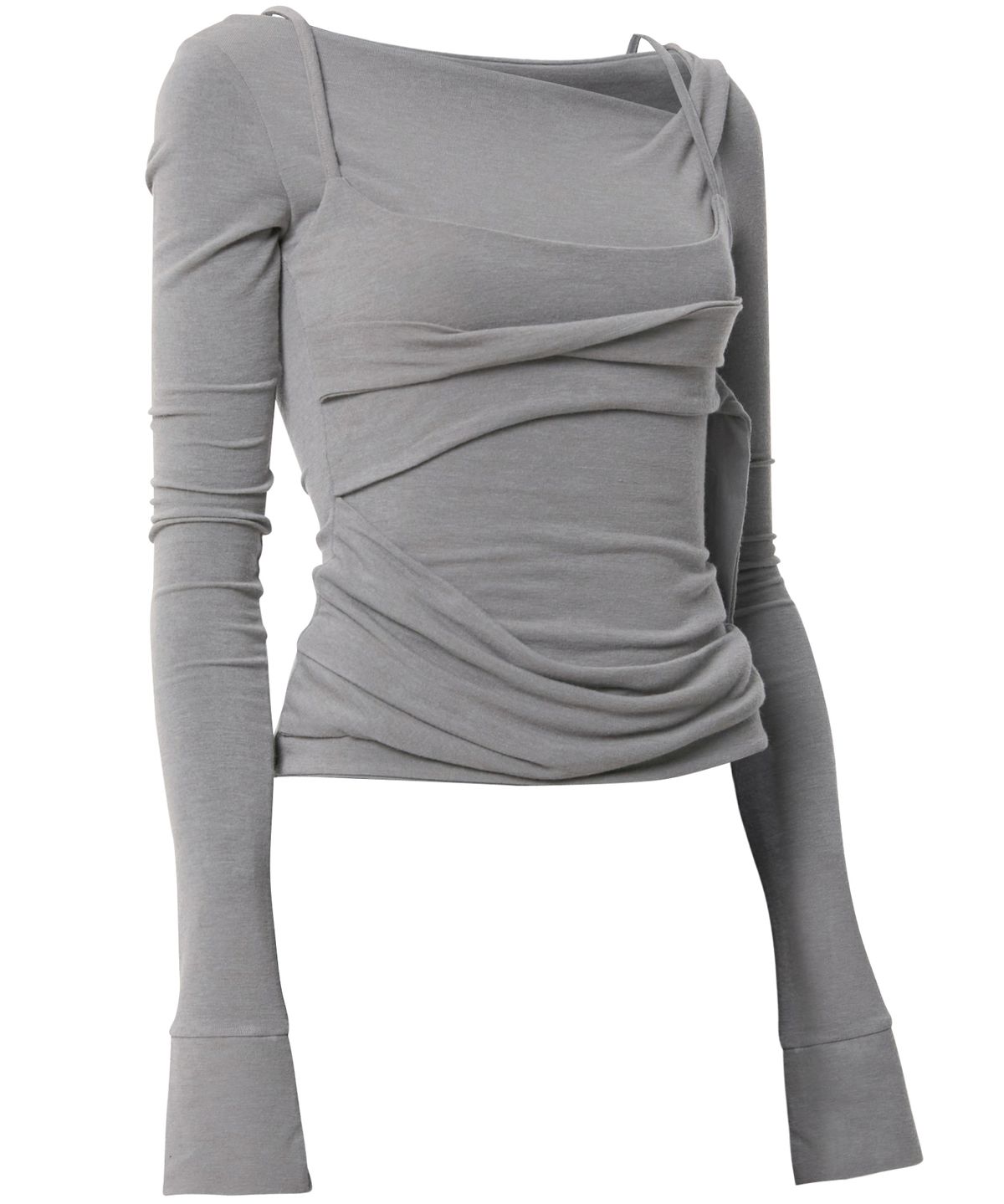 플레어업(FLAREUP) Layered Bustier Long Sleeve (FL-105_Gray)