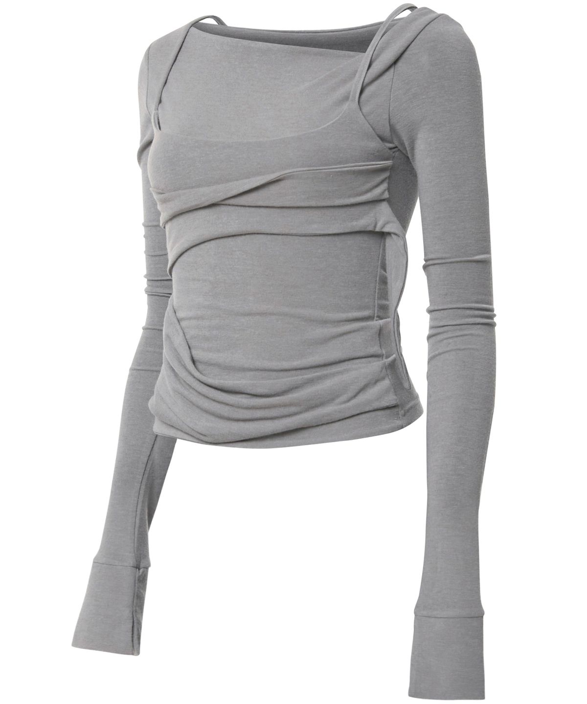 플레어업(FLAREUP) Layered Bustier Long Sleeve (FL-105_Gray)