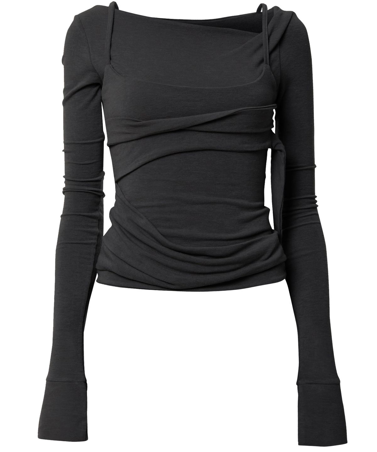 플레어업(FLAREUP) Layered Bustier Long Sleeve (FL-105_Black)