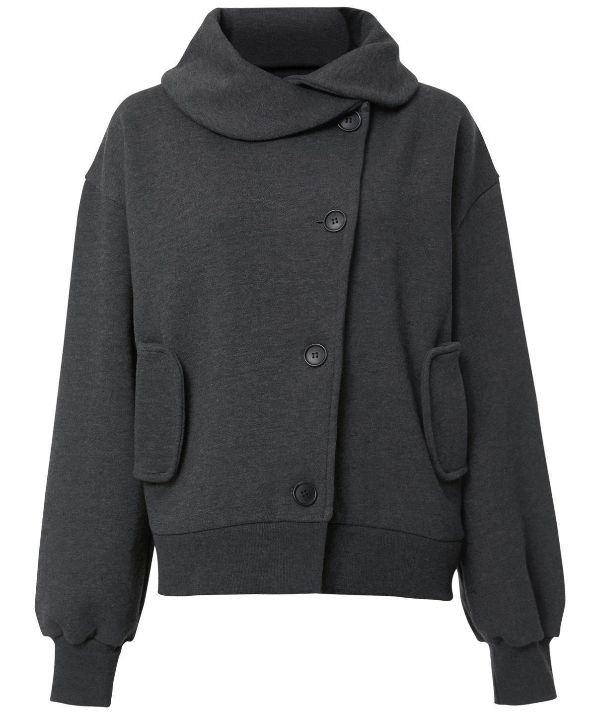 플레어업(FLAREUP) Asymmetrical Layered Jacket (FL-102_Charcoal)