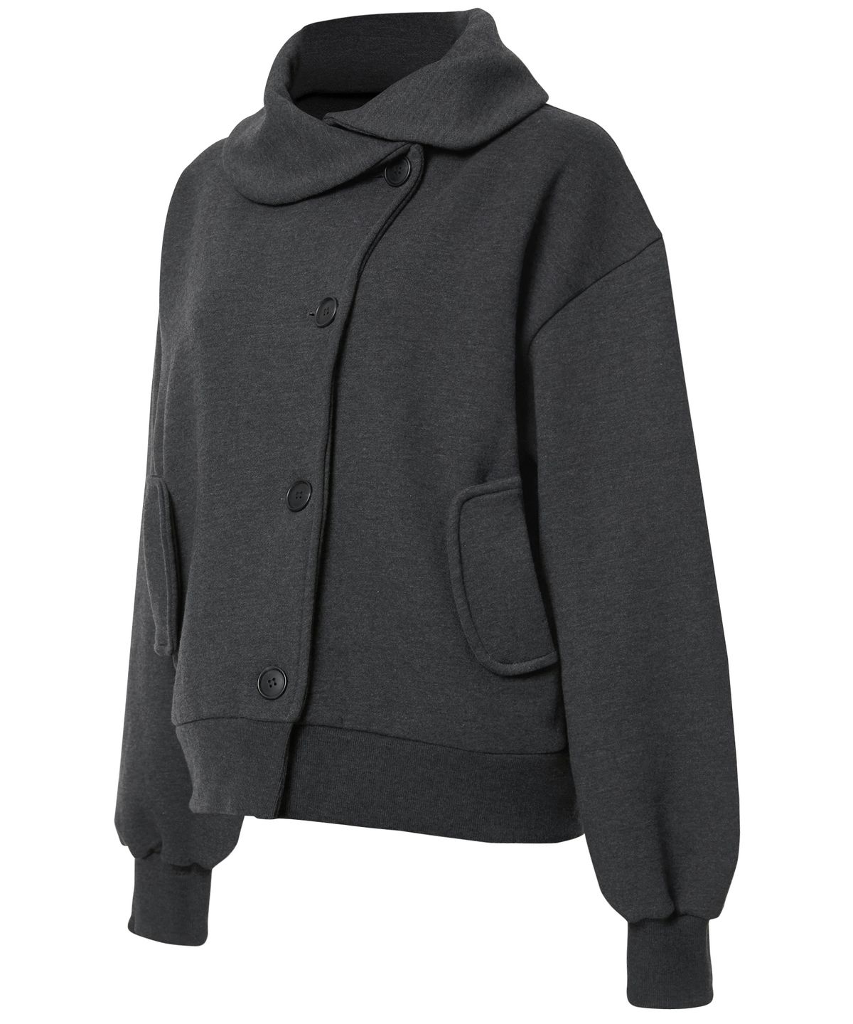 플레어업(FLAREUP) Asymmetrical Layered Jacket (FL-102_Charcoal)