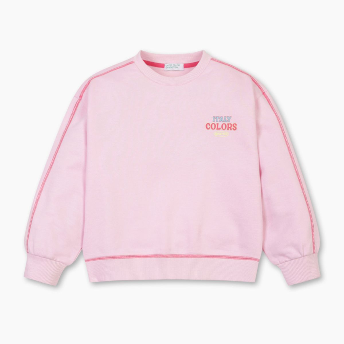 베네통키즈(BENETTONKIDS) 그래픽 포인트 맨투맨_QAMT02611LV