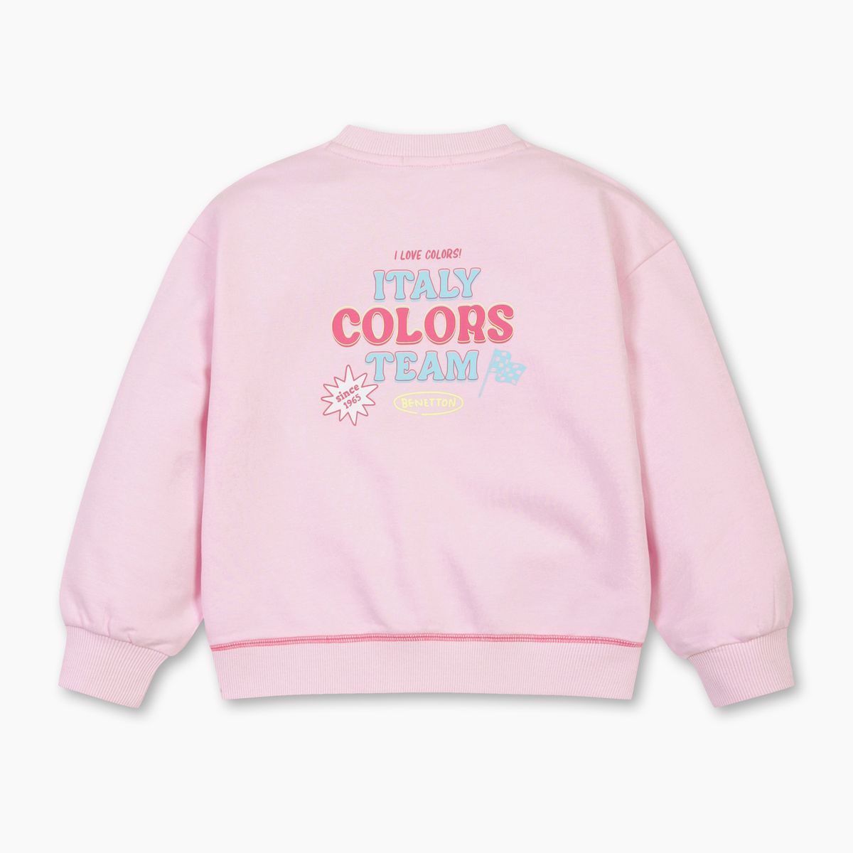 베네통키즈(BENETTONKIDS) 그래픽 포인트 맨투맨_QAMT02611LV