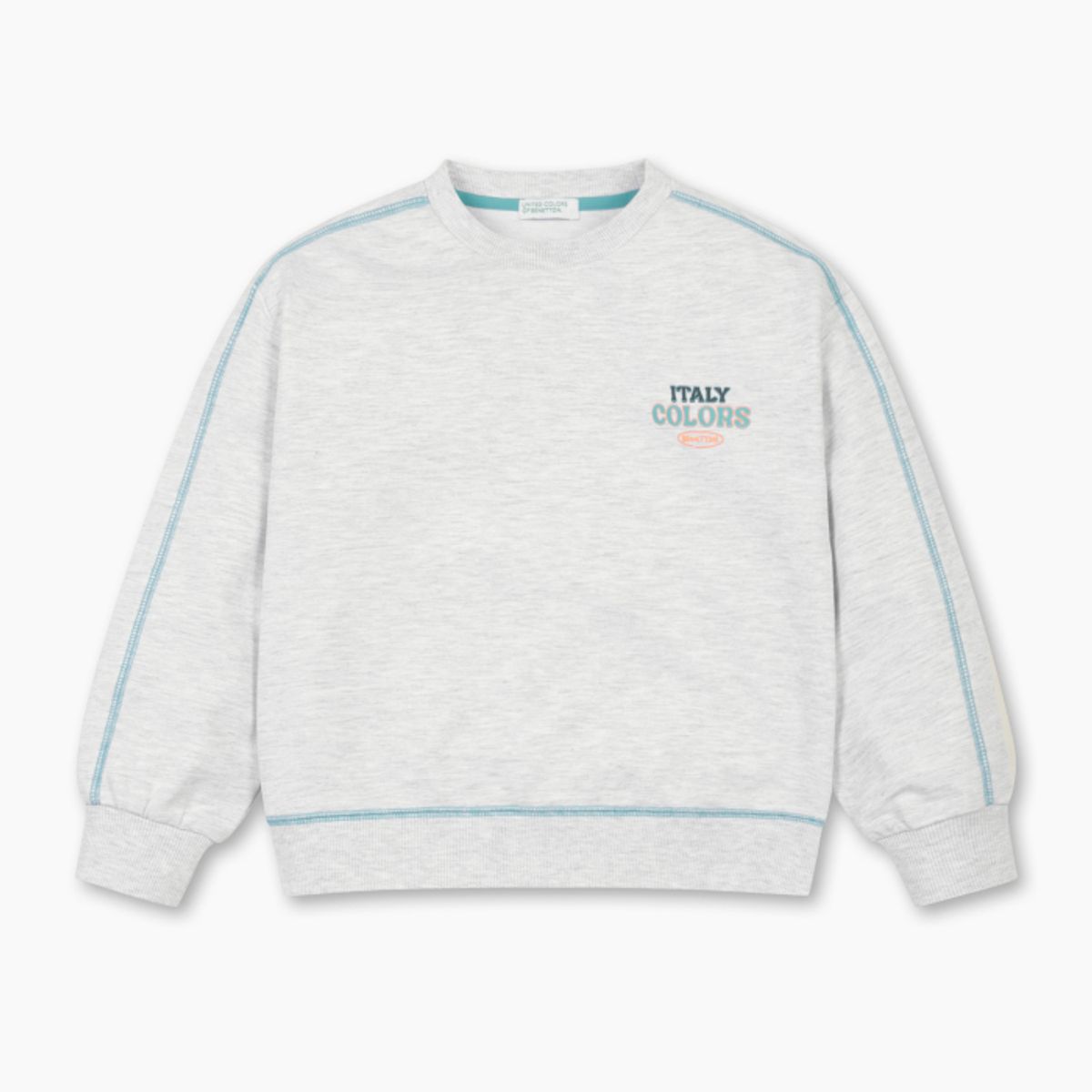 베네통키즈(BENETTONKIDS) 그래픽 포인트 맨투맨_QAMT02611MG