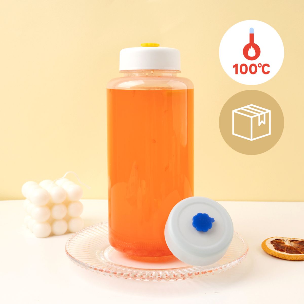 아조아(AJOAH) 스탠다드 내열보틀 AJSE 1000 플라워 빨대캡 1L 국산 대용량 1박스 56개