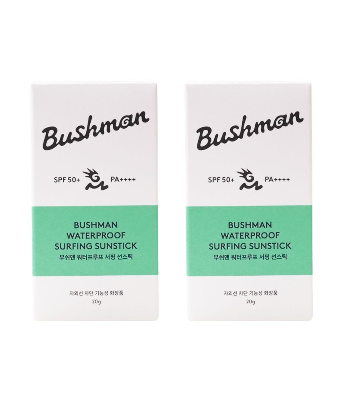 부쉬맨(BUSHMAN) 워터프루프 서핑 선스틱 20g SPF50+ PA++++ 2개입