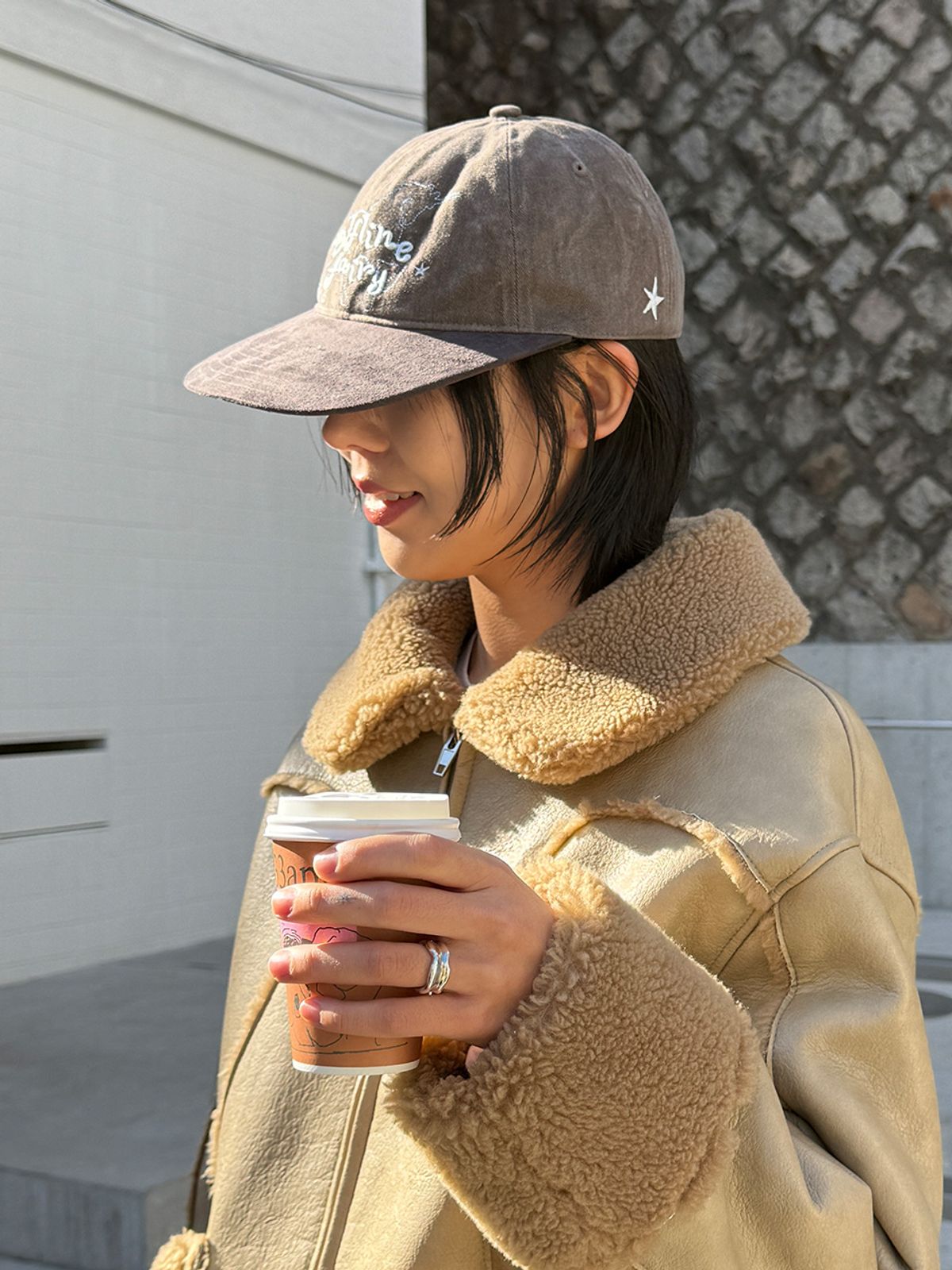 기준(KIJUN) Offline Fairy Cap Charcoal Brown