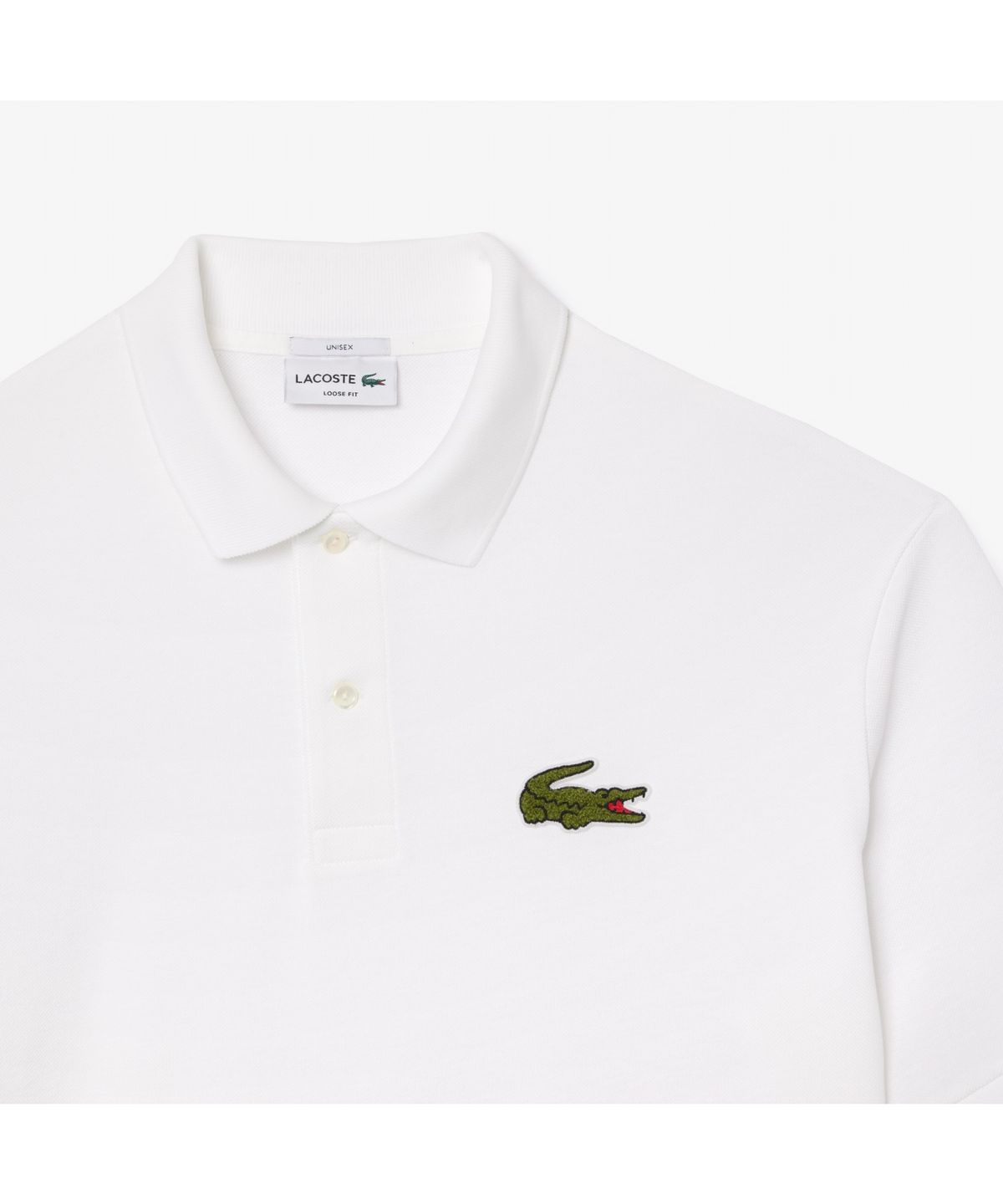 라코스테(LACOSTE) 남성 부클 브랜딩 루즈핏 반팔 폴로 셔츠 PH2751-55G 001