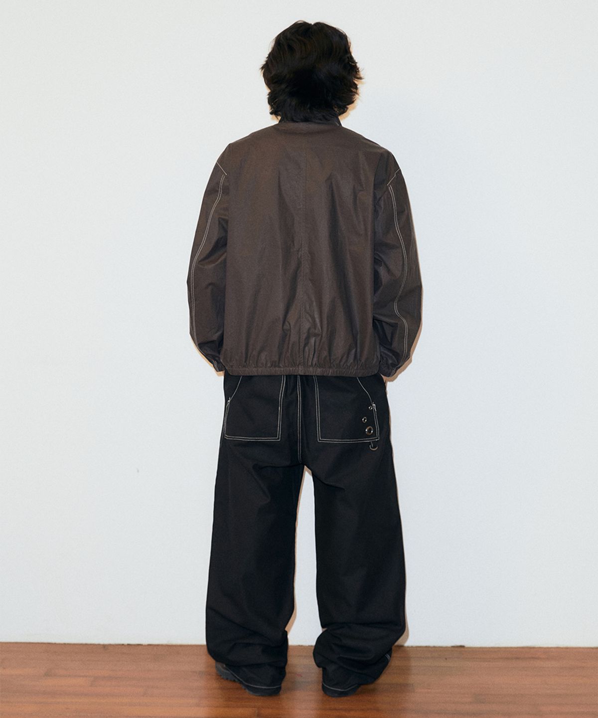 마하그리드(MAHAGRID) CHECK HARRINGTON JACKET BROWN(MG2GSMB962A)