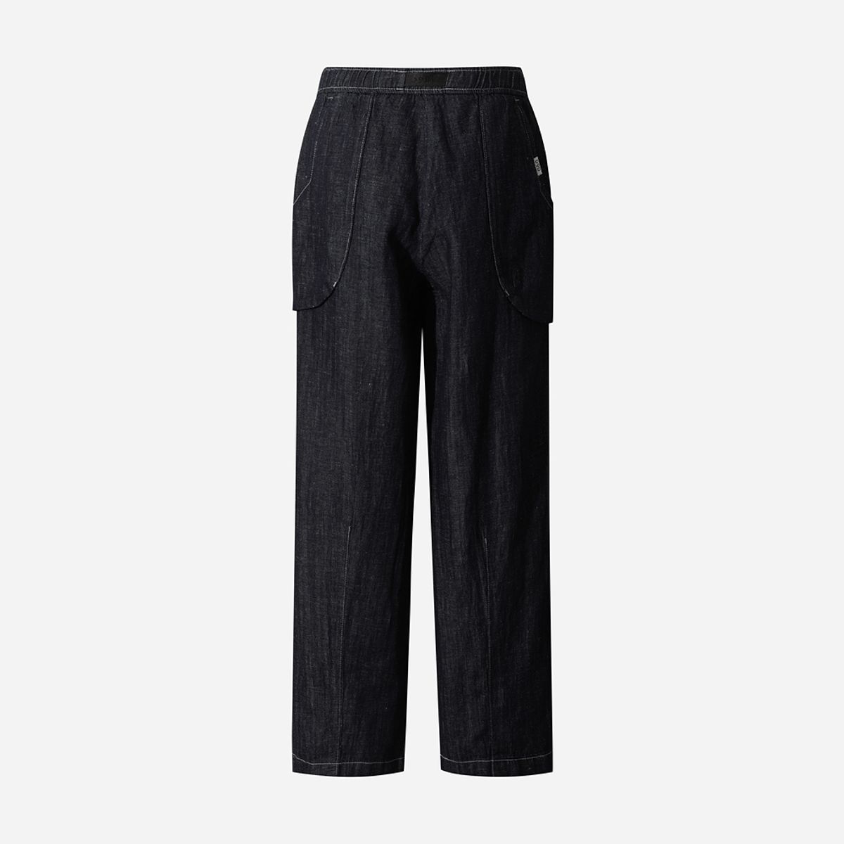 디오디(DOD) 여성) 린넨 데님 세미오버핏 래빗팬츠(DARK INDIGO)