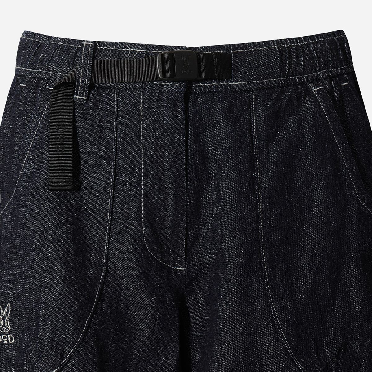 디오디(DOD) 여성) 린넨 데님 세미오버핏 래빗팬츠(DARK INDIGO)
