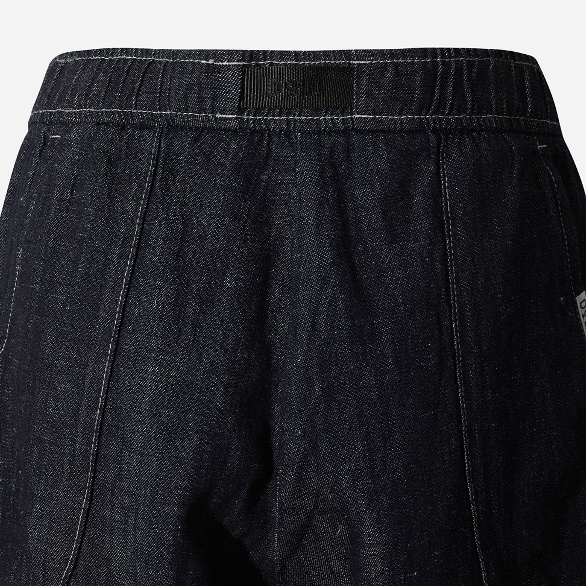 디오디(DOD) 여성) 린넨 데님 세미오버핏 래빗팬츠(DARK INDIGO)