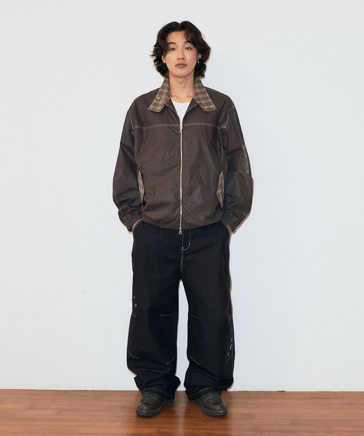 마하그리드(MAHAGRID) EYELET WIDE PANTS BLACK(MG2GSMPA12A)