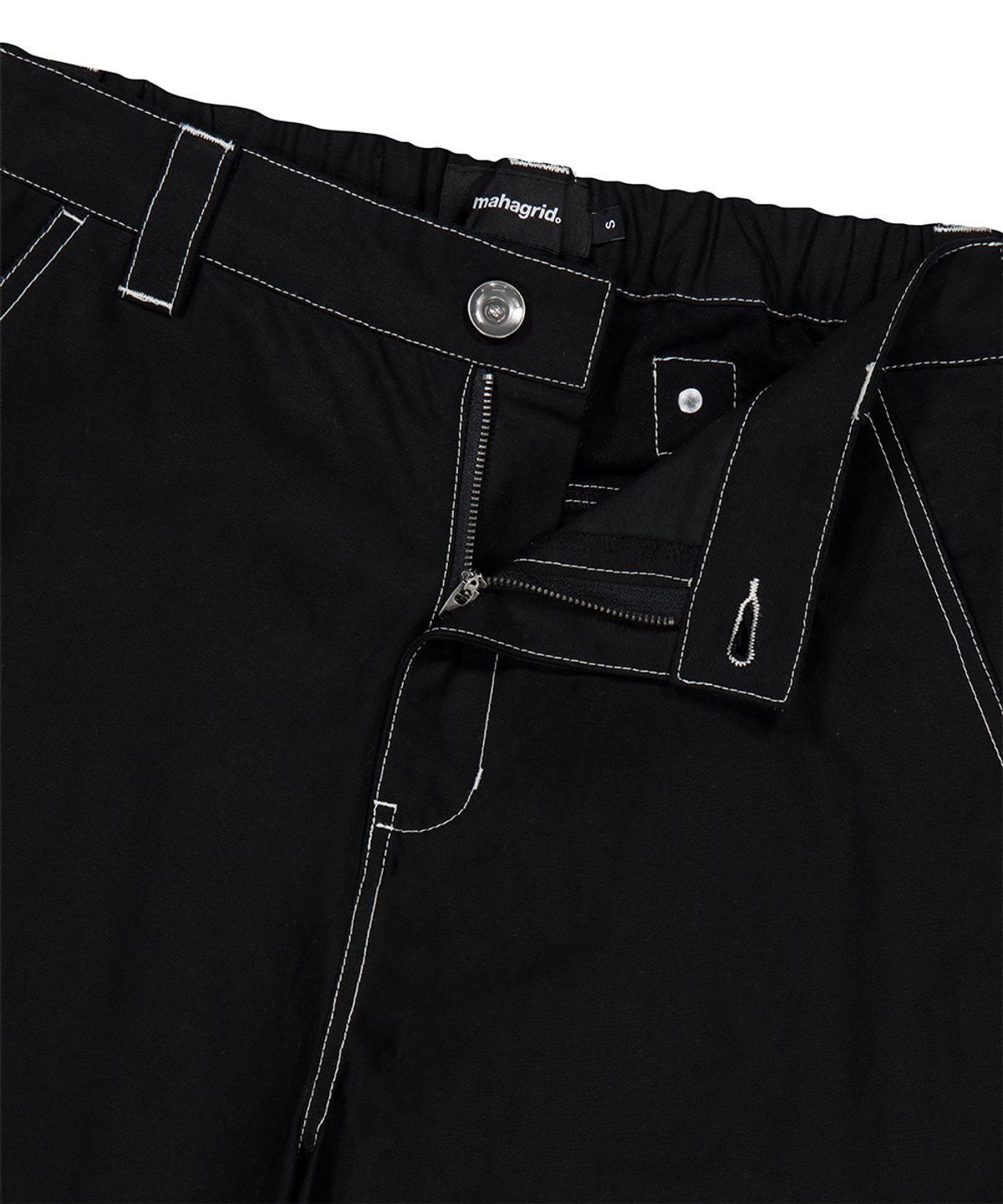 마하그리드(MAHAGRID) EYELET WIDE PANTS BLACK(MG2GSMPA12A)