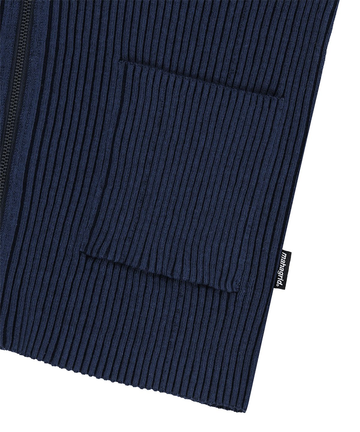 마하그리드(MAHAGRID) TWO TONE ZIP UP CARDIGAN BLUE(MG2GSMK686A)