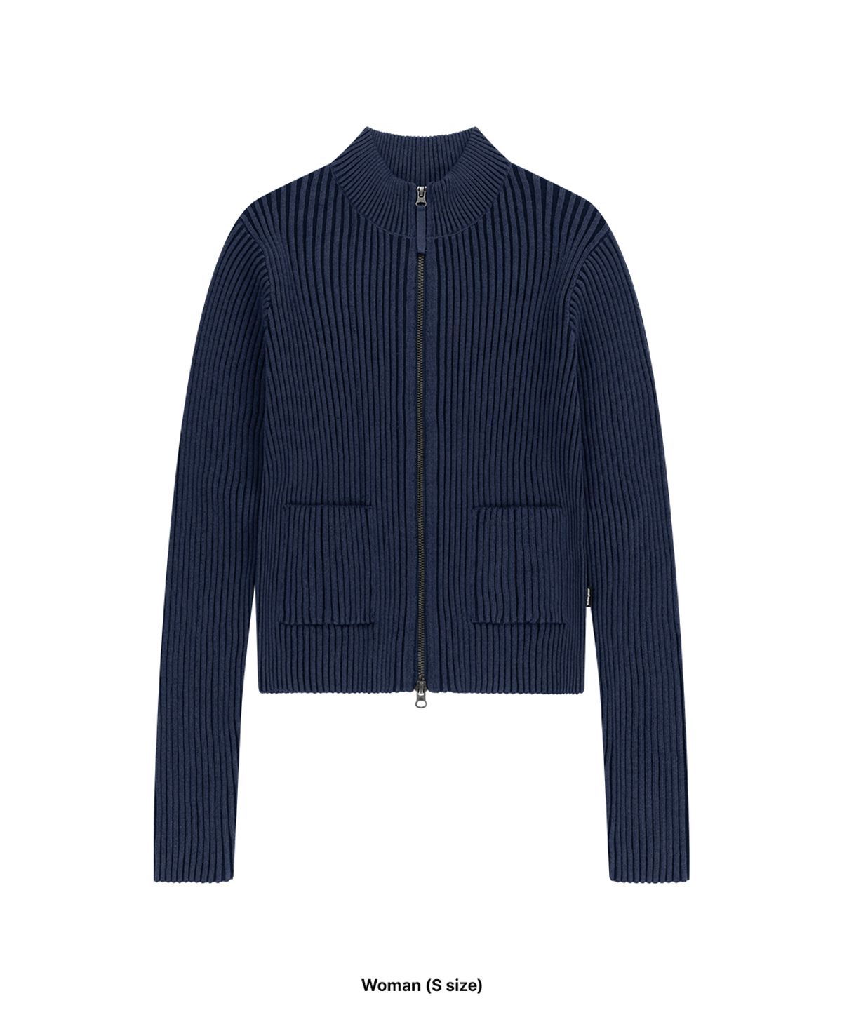 마하그리드(MAHAGRID) TWO TONE ZIP UP CARDIGAN BLUE(MG2GSMK686A)