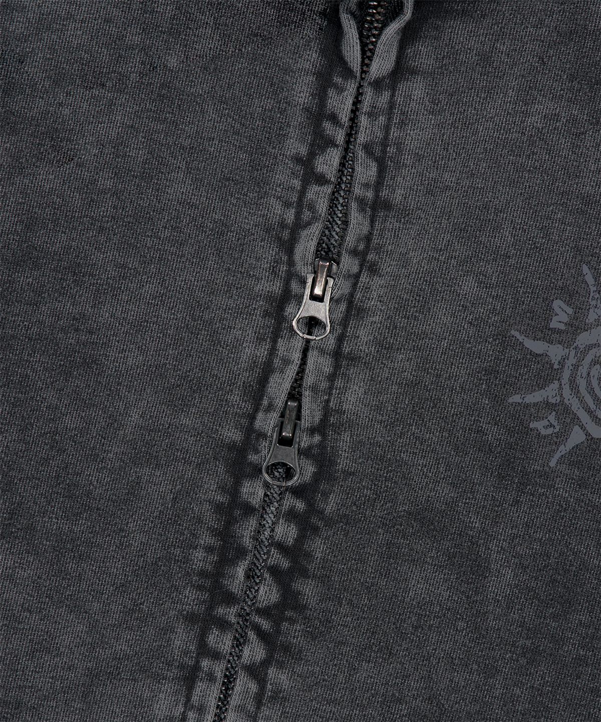 마하그리드(MAHAGRID) WASHED SOLAR APPLIQUE ZIP UP HOODIE CHARCOAL(MG2GSFM481A)